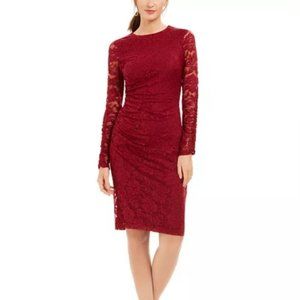 Vince Camuto 2 Stretch Lace Bodycon Dress red NWT